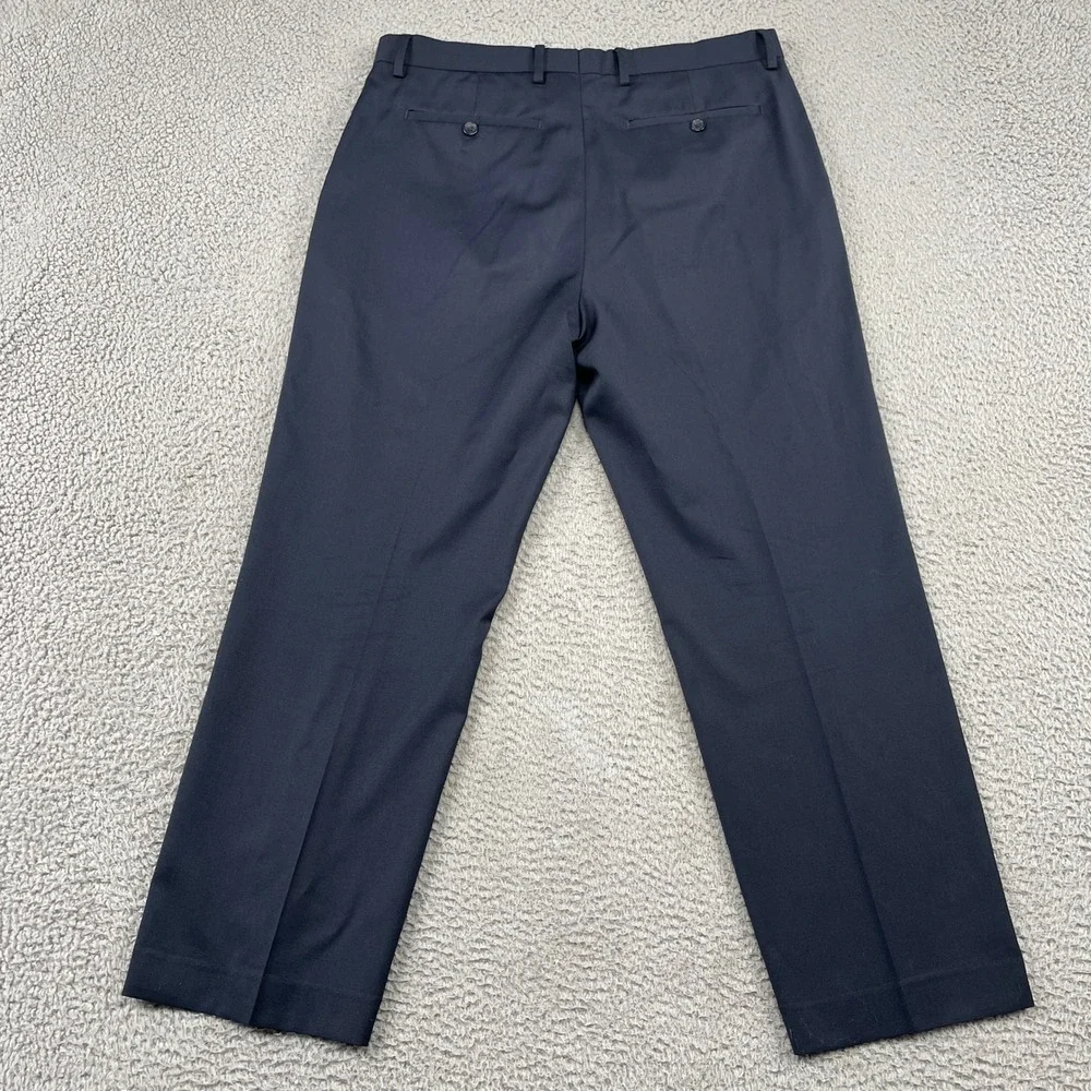 Banana Republic Suit Mens 38S 33x28 Navy Blue Tailored Fit Wool Blend Two Button